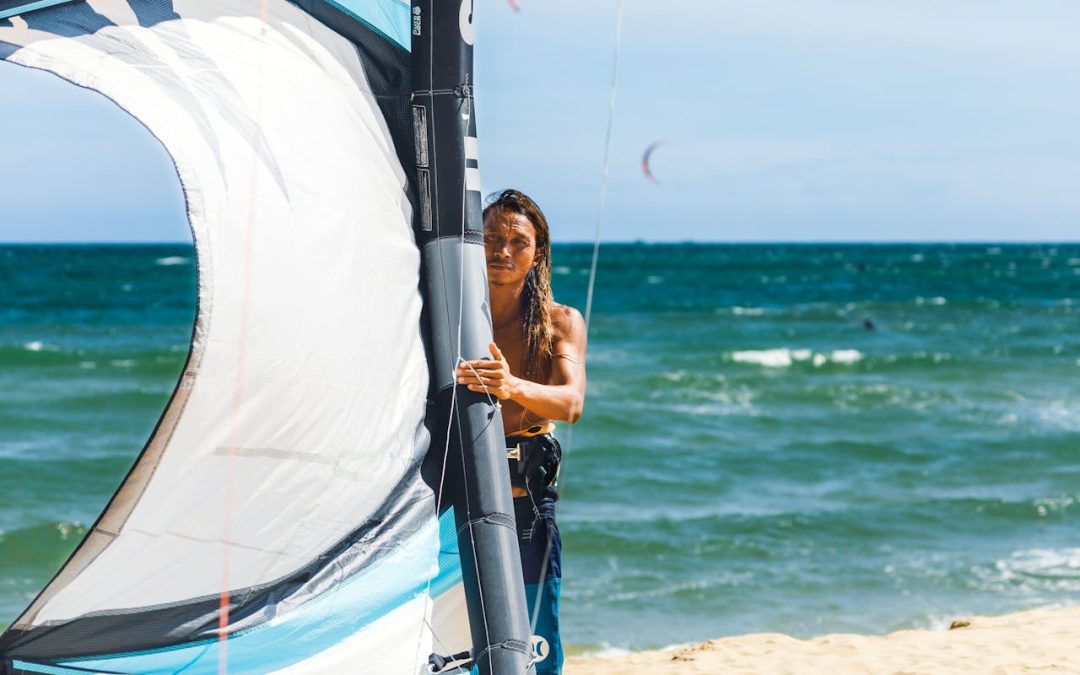 Kitesurfing at Sint Joris Baai